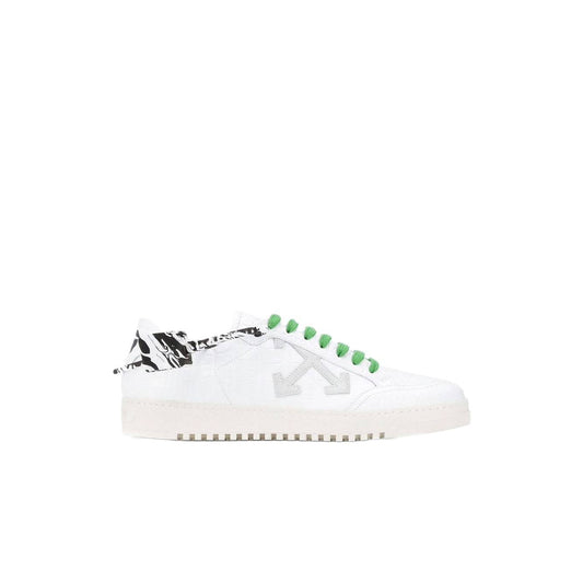 OFF-WHITE Croc-embossed Leather Low-top 2.0 Sneakers In White.