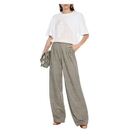 CHLOÉ Printed cotton-jersey white T-shirt
