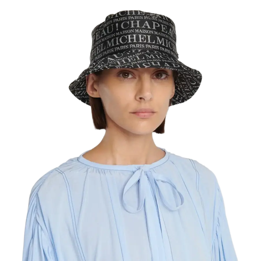 Maison Michel logo print bucket hat