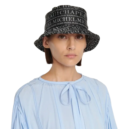Maison Michel logo print bucket hat