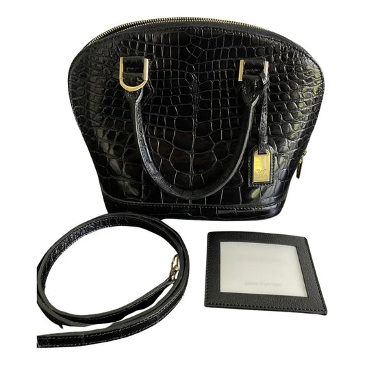 Louis Vuitton Alma Crocodile Handbag