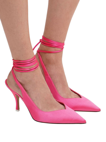 THE ATTICO 85MM SATIN PUMPS