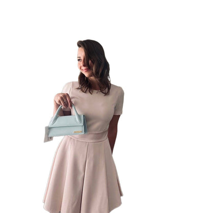 EMPORIO ARMANI PINK SHORT-SLEEVED DRESS