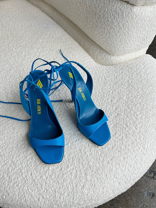 The Attico Leather Sandal Women's Blue