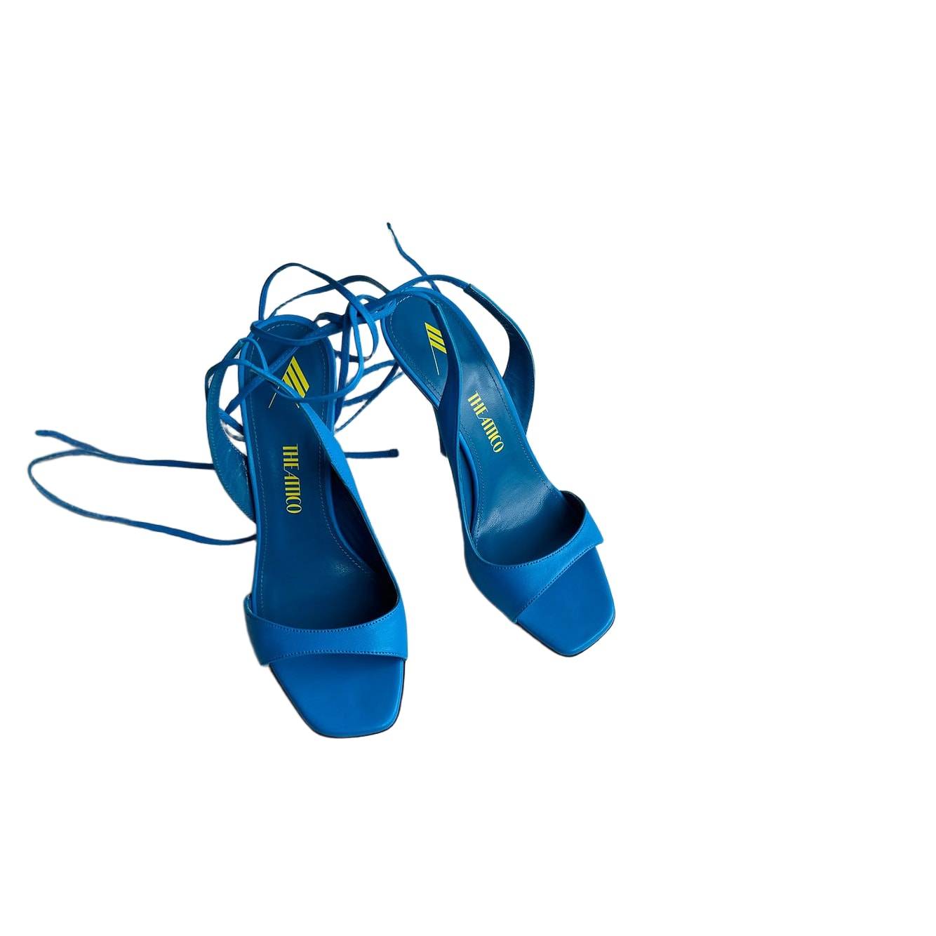 The Attico Leather Sandal Women's Blue