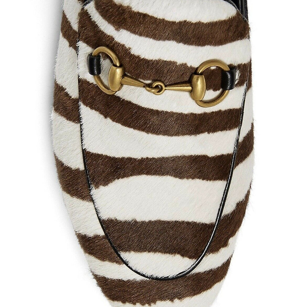 GUCCI Shoes | Gucci Jordaan Loafers Zebra-Print Calf-Hair