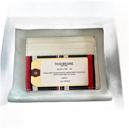 THOM BROWNE Double-Sided Leather Card Case