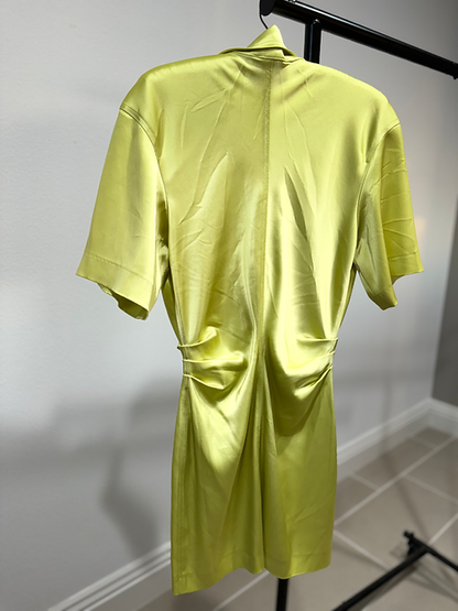 NANUSHKA Yellow Satin Short Dress