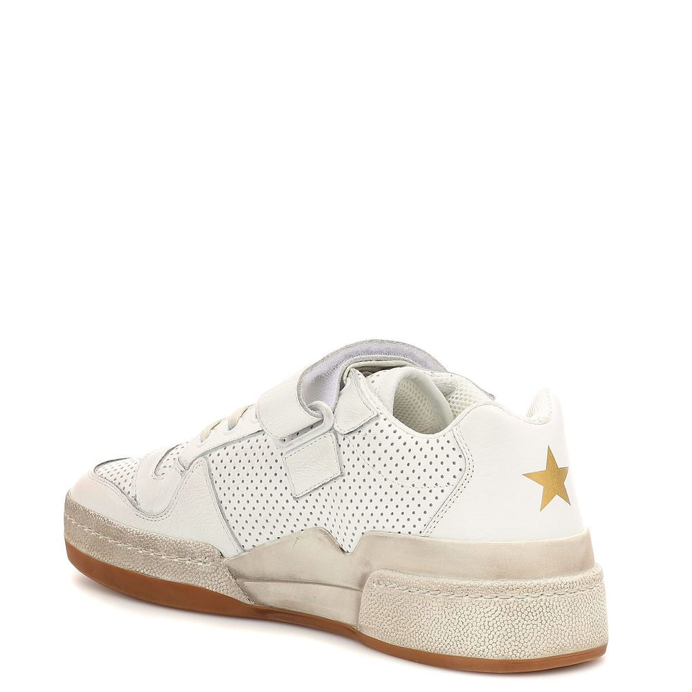 Saint Laurent Women's White Sl24 Leather Sneakers