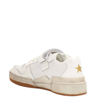 Saint Laurent Women's White Sl24 Leather Sneakers
