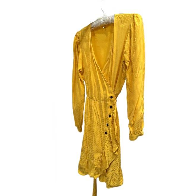 MAJE Women's Yellow Wrap Dress