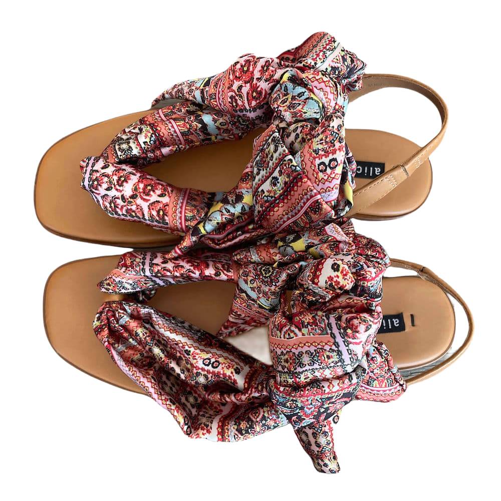 ALICE AND OLIVIA Printed Wrap Sandals