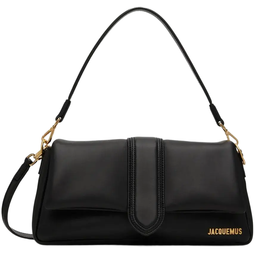 JACQUEMUS Black Le Raphia 'Le Bambimou' Bag