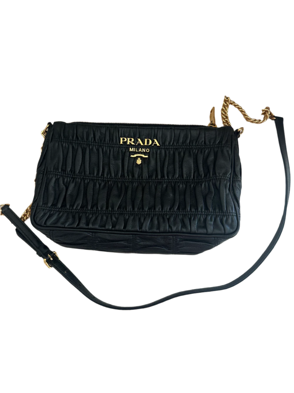 Prada  Nappa Quilted Leather Crossbody Bag