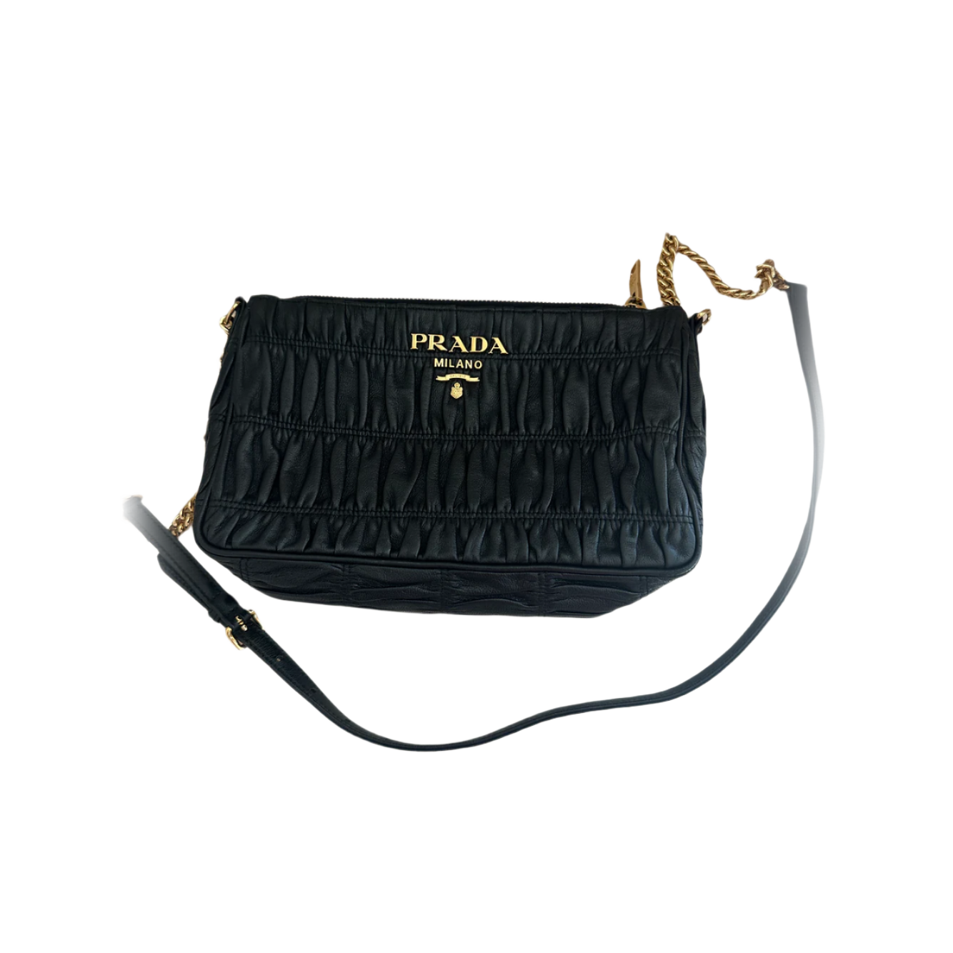 PRADA Nappa Quilted Leather Crossbody Bag