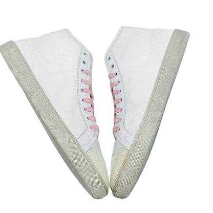 SAINT LAURENT SNEAKER WITH PINK LACES