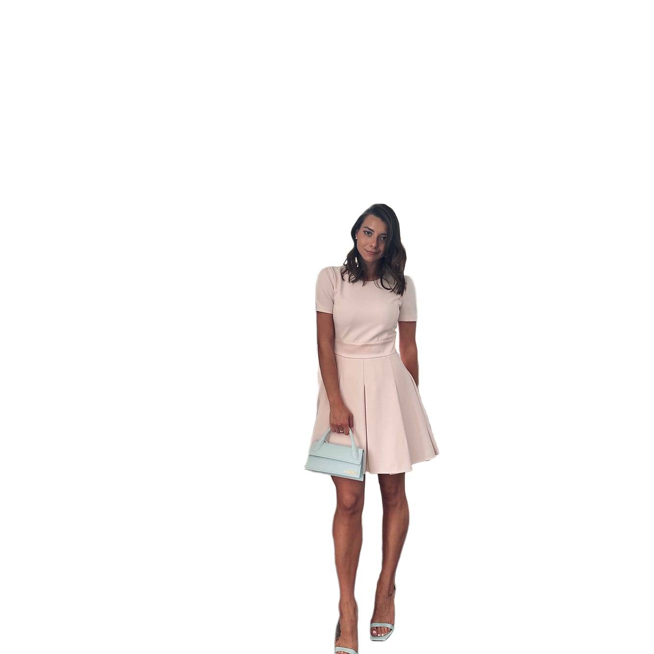 EMPORIO ARMANI PINK SHORT-SLEEVED DRESS