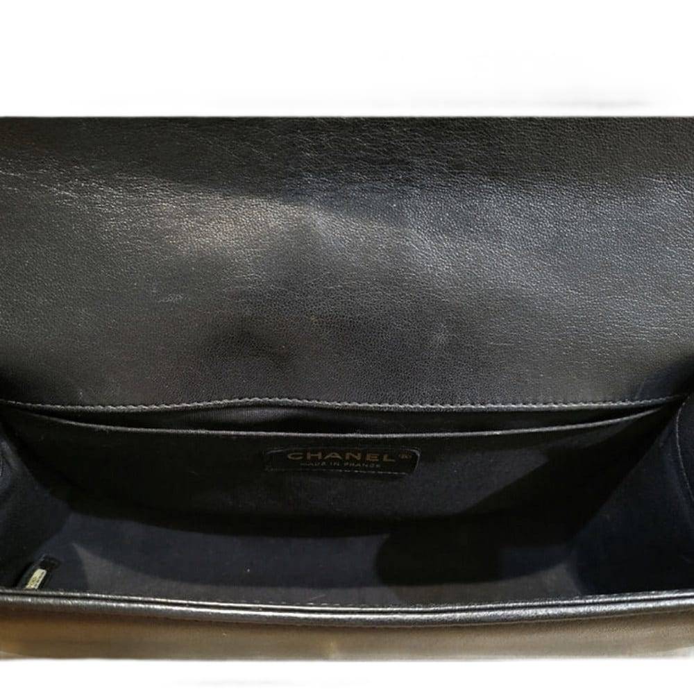 Chanel Black Lambskin Medium Boy Bag, Gold Hardware
