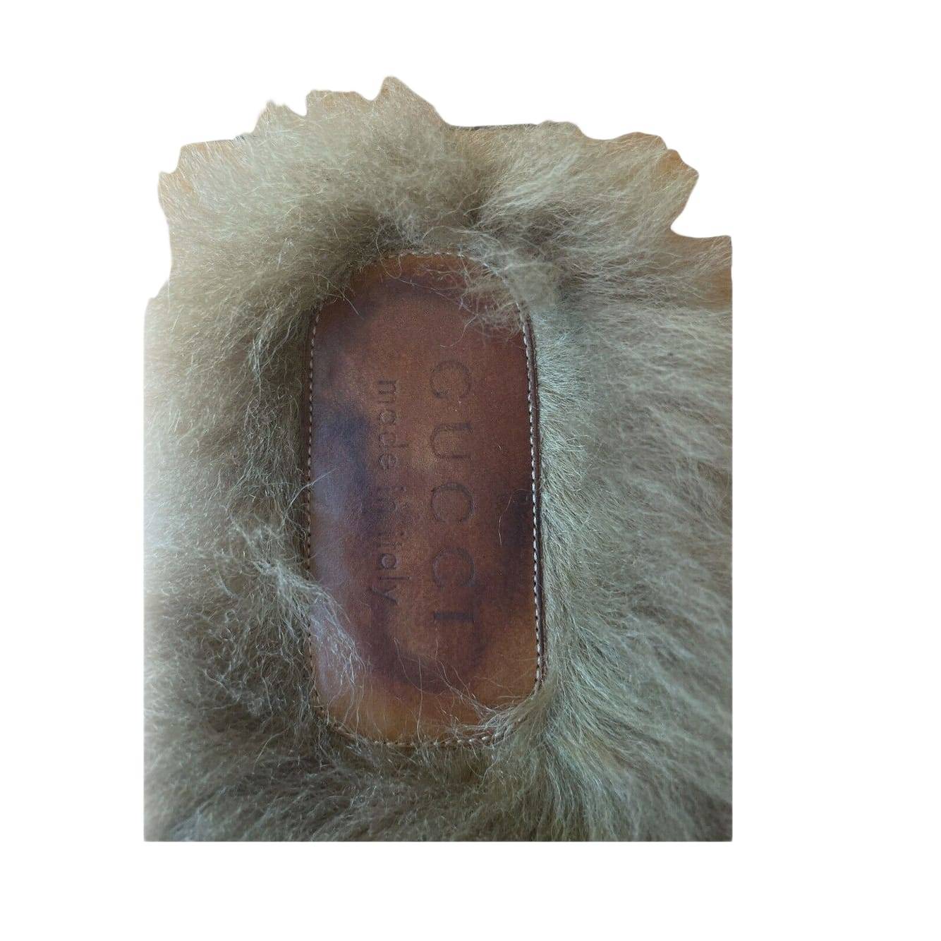 GUCCI 'Princetown' Genuine Fur Tiger Loafer Mule , Male Size 10