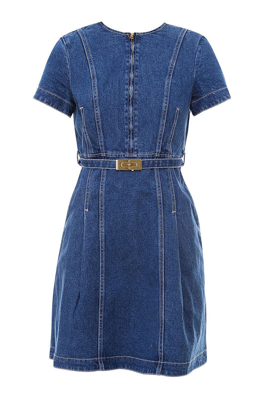 TORY BURCH Short sleeve denim dress