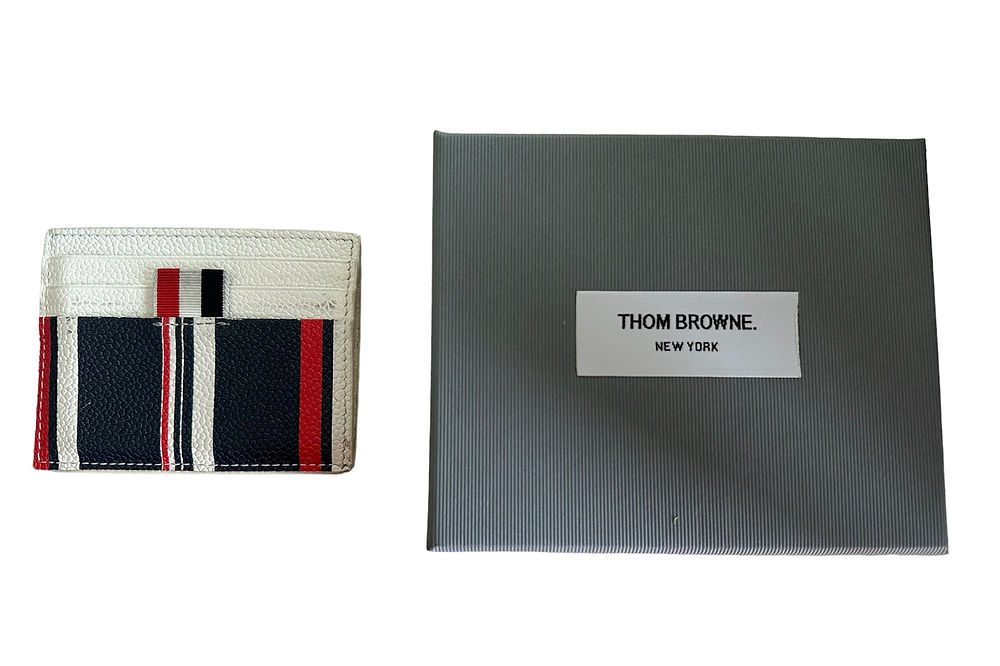 THOM BROWNE LEATHER CARD CASE