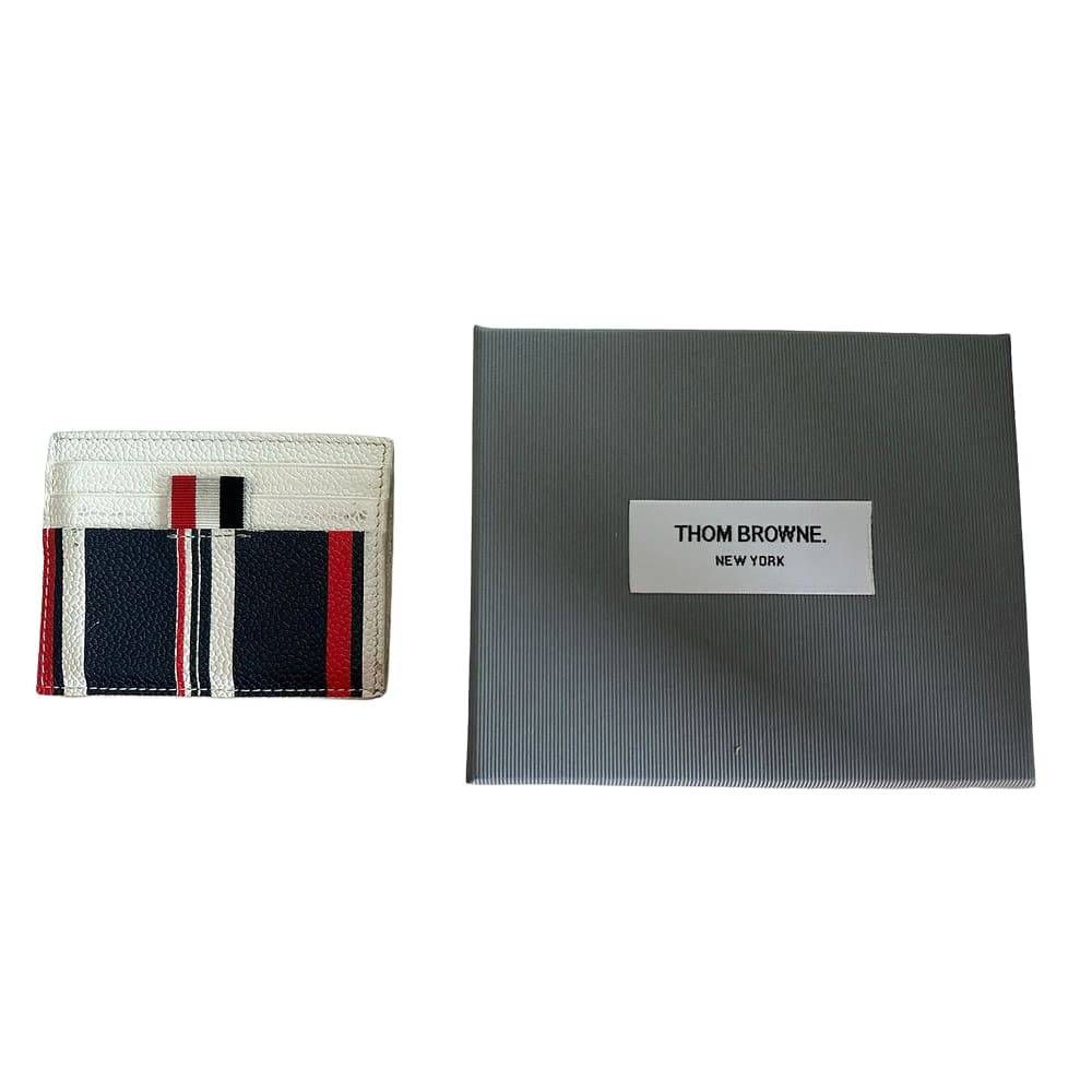 THOM BROWNE Double-Sided Leather Card Case