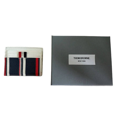 THOM BROWNE Double-Sided Leather Card Case