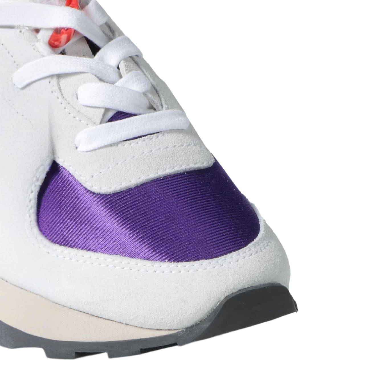 OFF-WHITE HG Runner appliquéd suede and shell sneakers