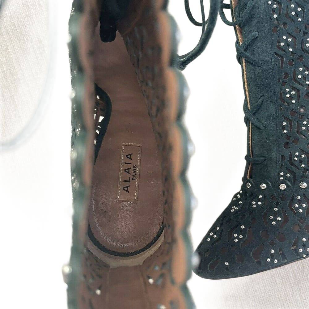 ALAIA Green BOOTS.