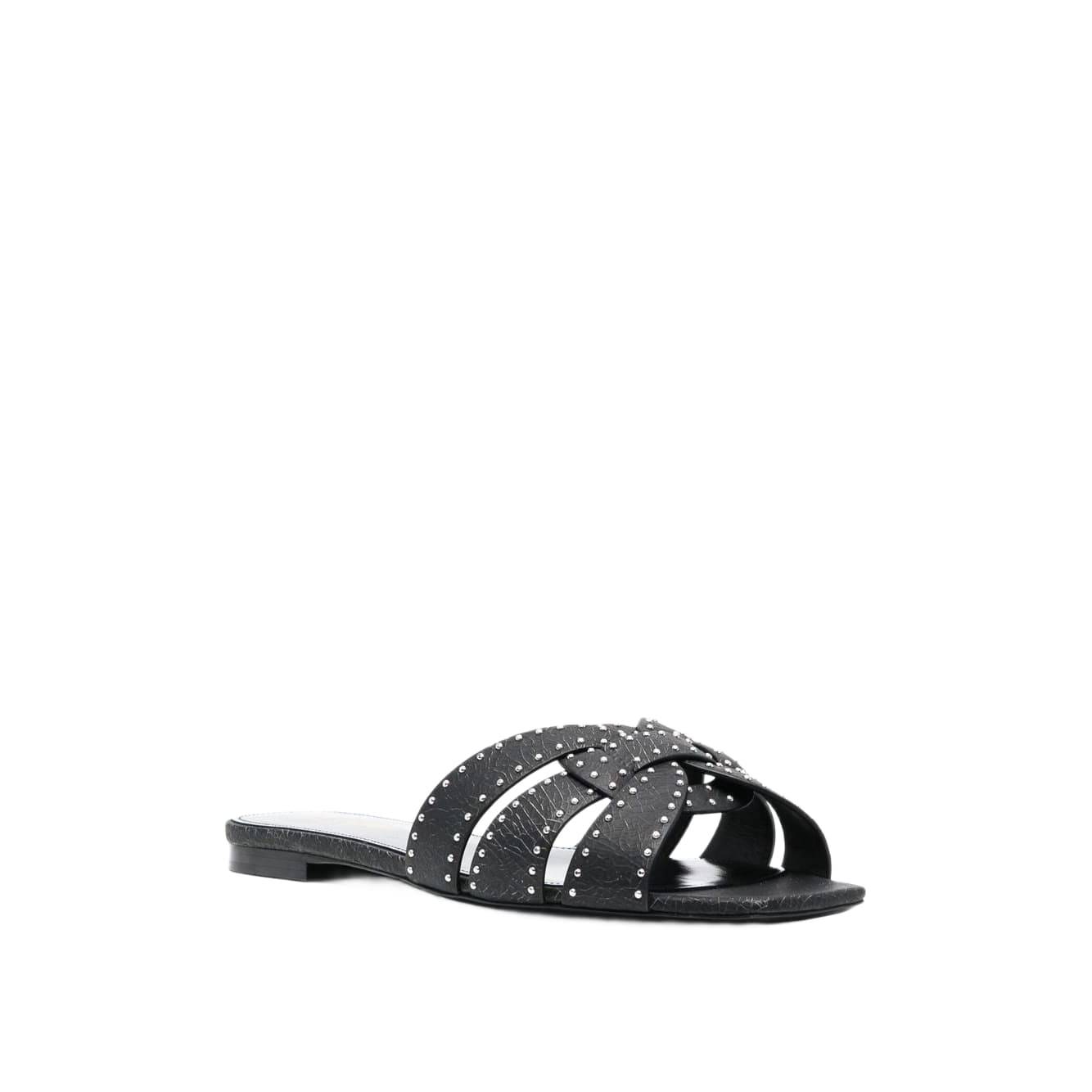 Saint Laurent Tribute Studded Flat Sandals
