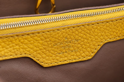 Louis Vuitton Capucines Bag Leather MM Yellow GHW