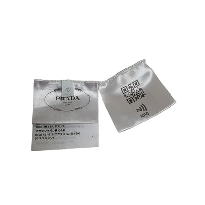 Prada White Intarsia Logo Knit Sweater