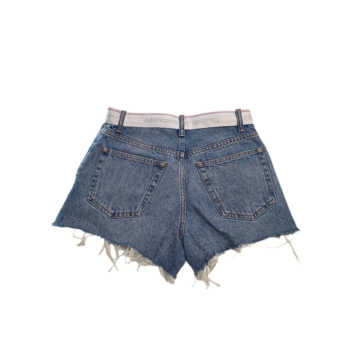 Alexander Wang Women's High Rise Bite Denim Short in Vintage Light Indigo