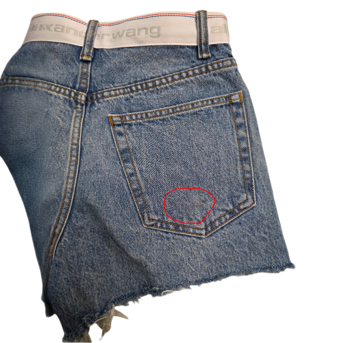 Alexander Wang Women's High Rise Bite Denim Short in Vintage Light Indigo