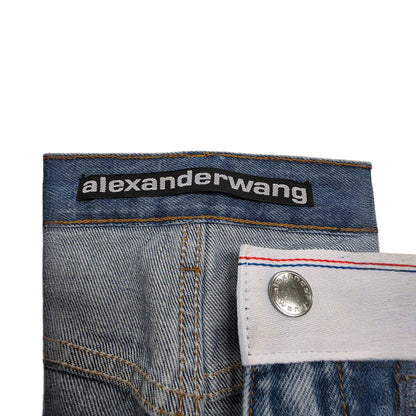 Alexander Wang Women's High Rise Bite Denim Short in Vintage Light Indigo