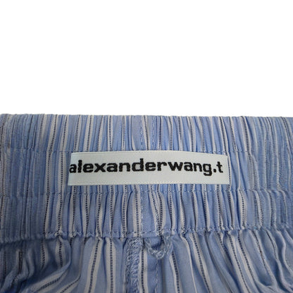Alexander Wang Cotton Boxer Shorts in Stripe Print