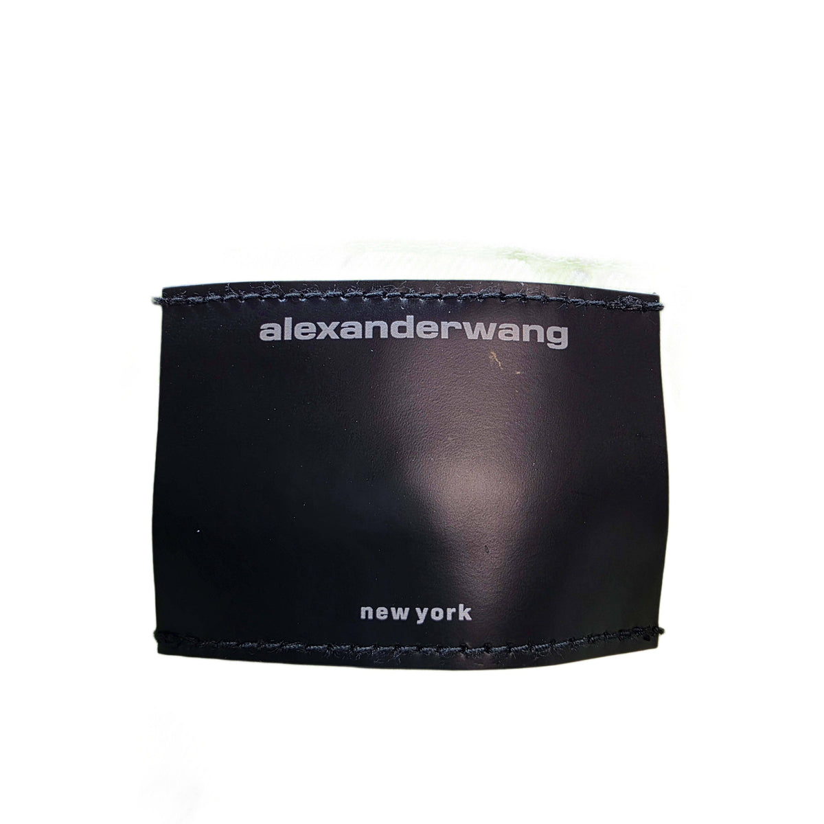 Alexander Wang Bite High Rise Green Logo Print Cut Off Denim