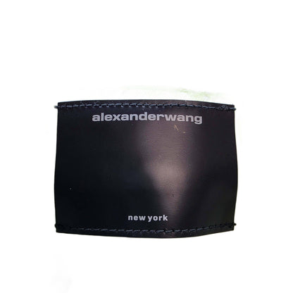 Alexander Wang Bite High Rise Green Logo Print Cut Off Denim
