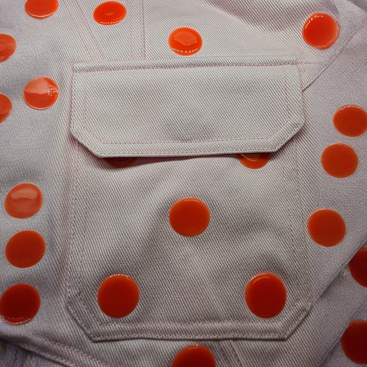 Area Pink Polka Dot Strapless Mini Dress