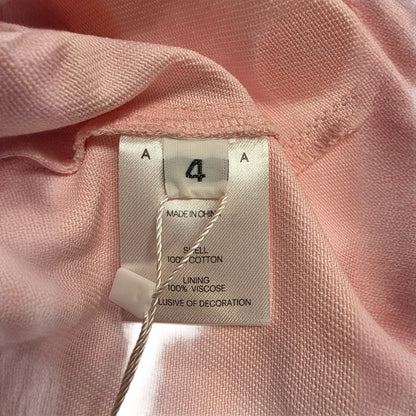 Area Pink Polka Dot Strapless Mini Dress