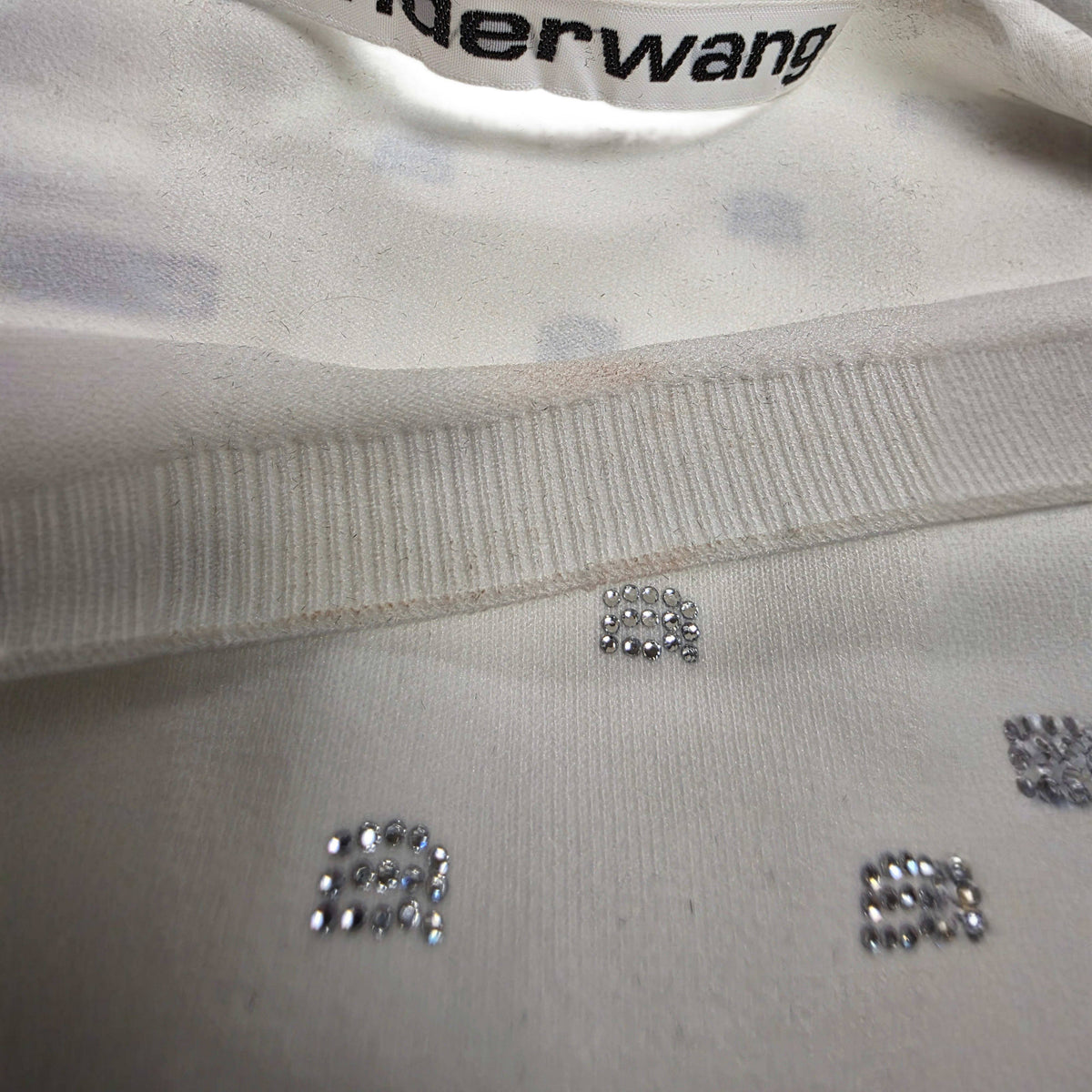 Alexander Wang Crystal Logo Cropped Top Small