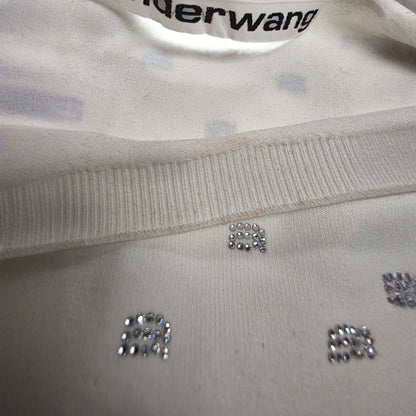 Alexander Wang Crystal Logo Cropped Top Small