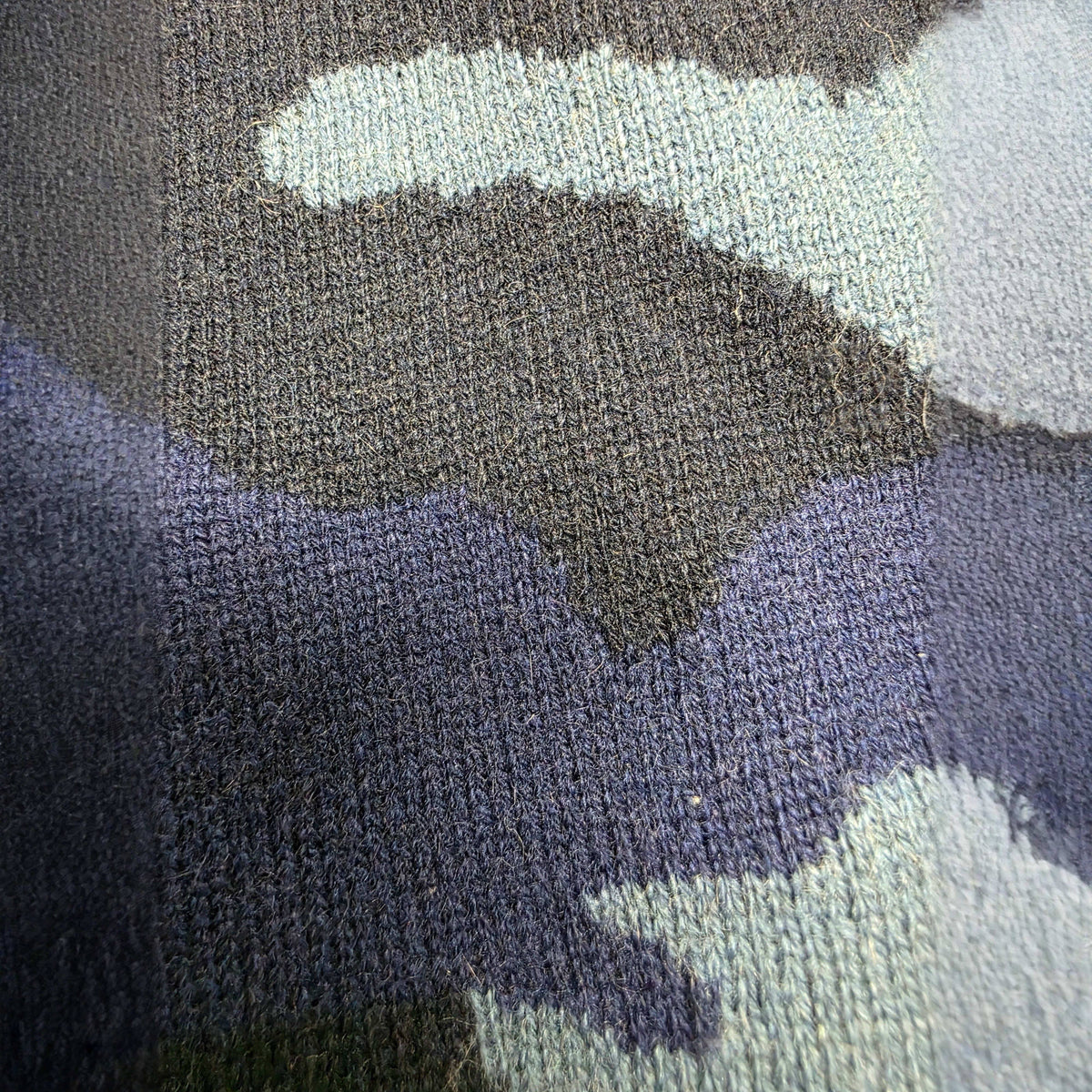 Valentino Navy Camo Jacquard Cashmere Sweater