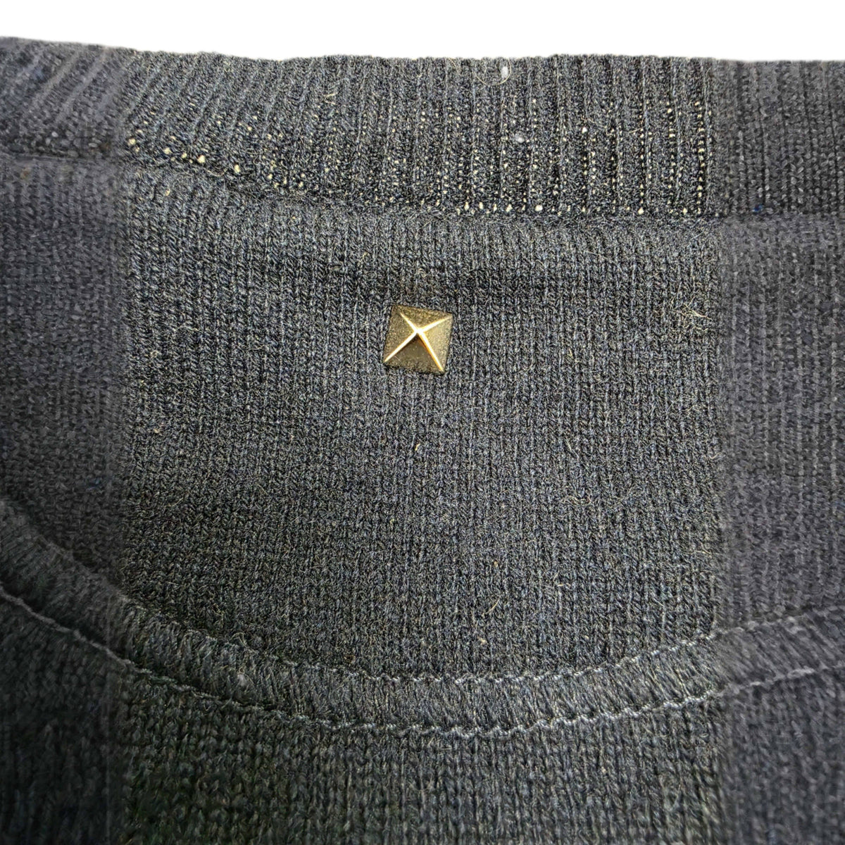 Valentino Navy Camo Jacquard Cashmere Sweater