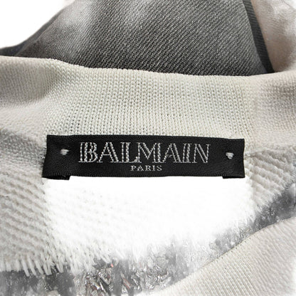 Balmain Striped Tinsel and Open-Knit Mini Dress