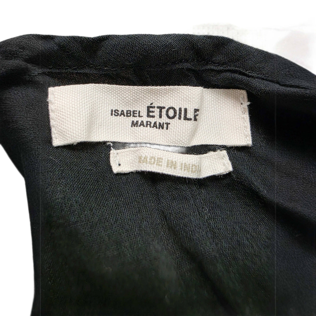 Isabel Marant Etoile Black Cotton Ruched Mini Dress