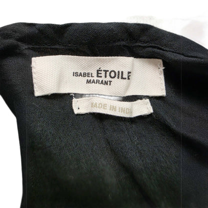 Isabel Marant Etoile Black Cotton Ruched Mini Dress