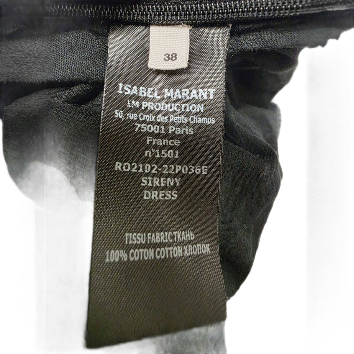 Isabel Marant Etoile Black Cotton Ruched Mini Dress