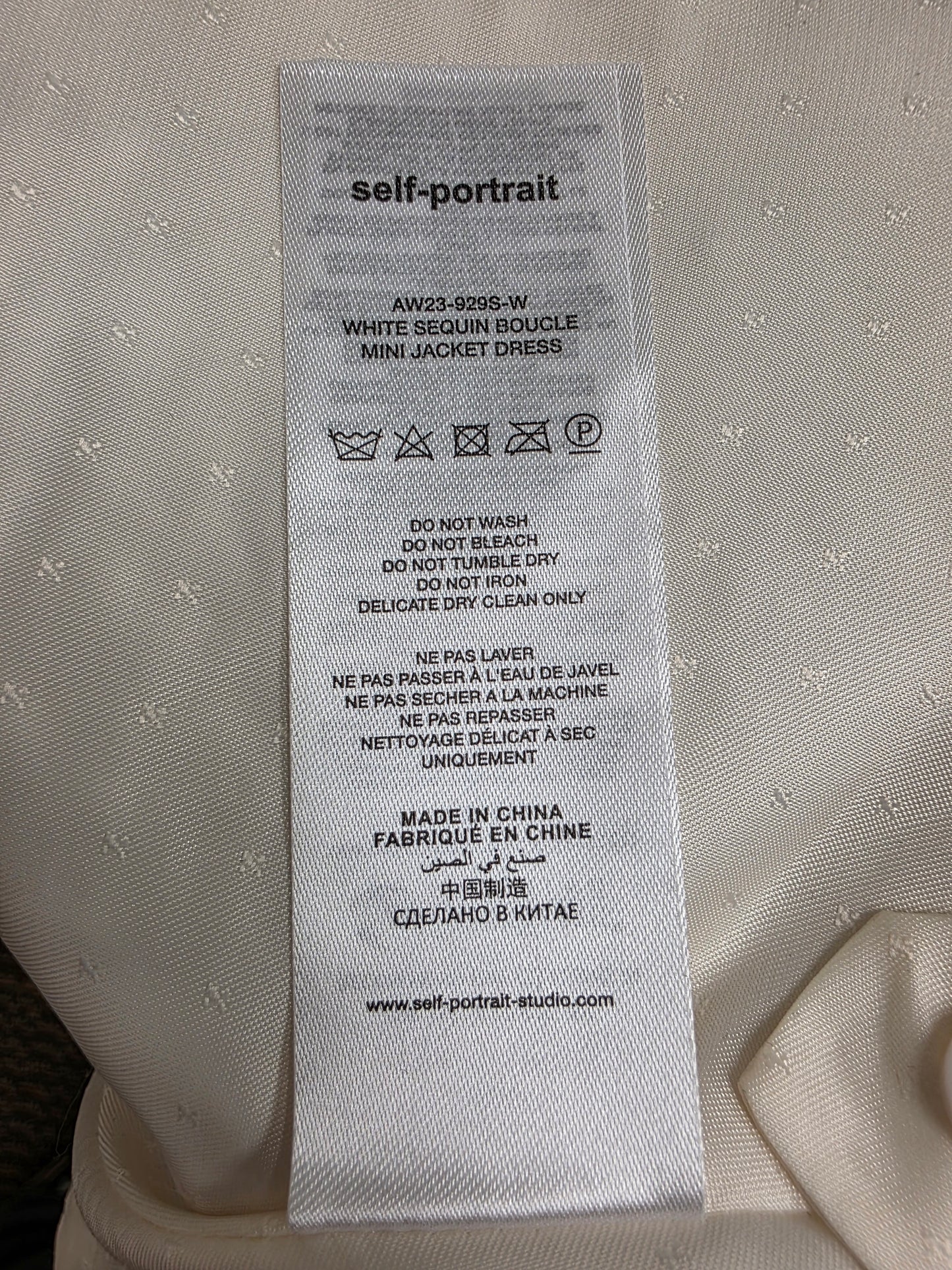 self-portrait Boucle Dress