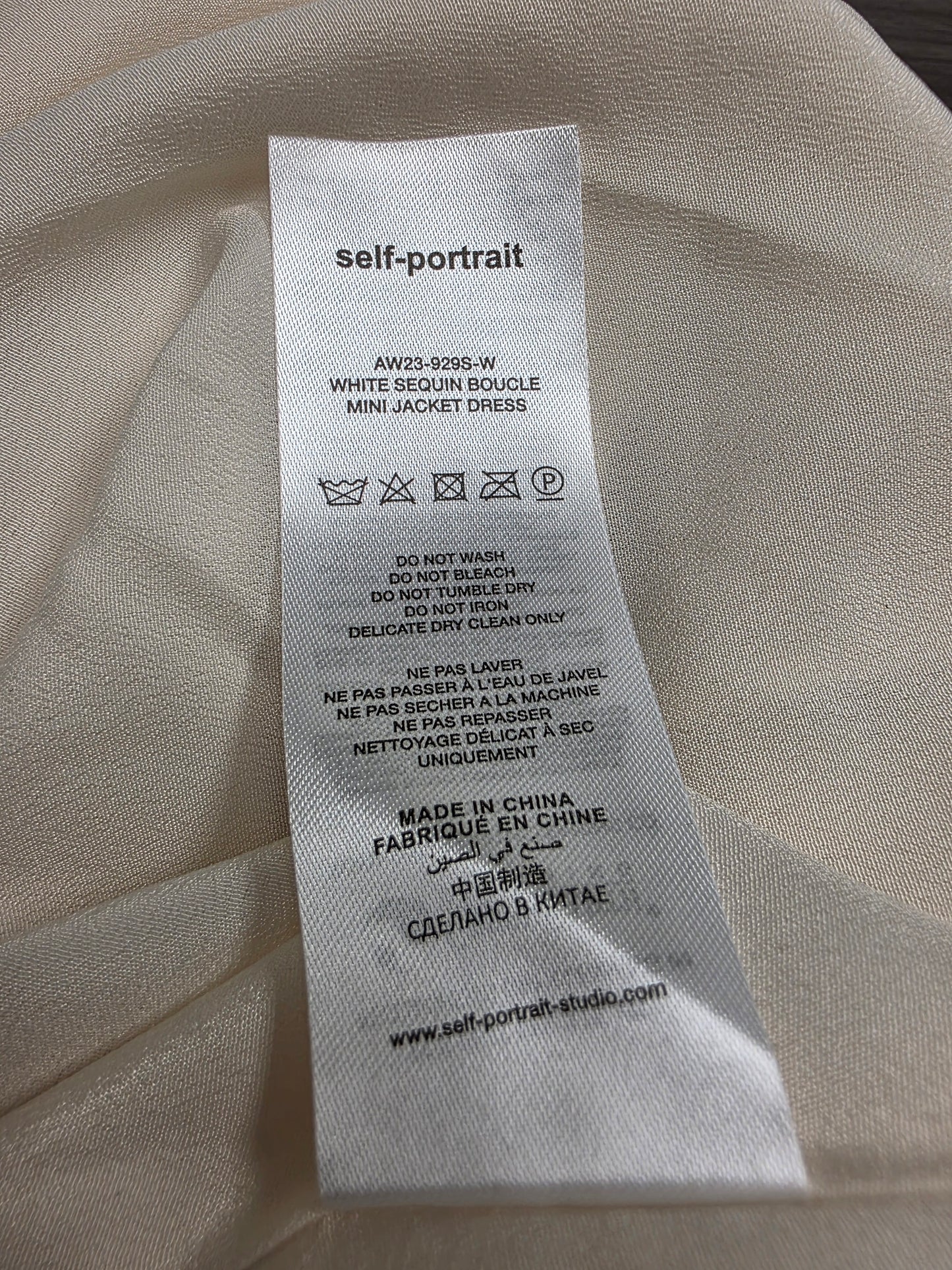 self-portrait Boucle Dress